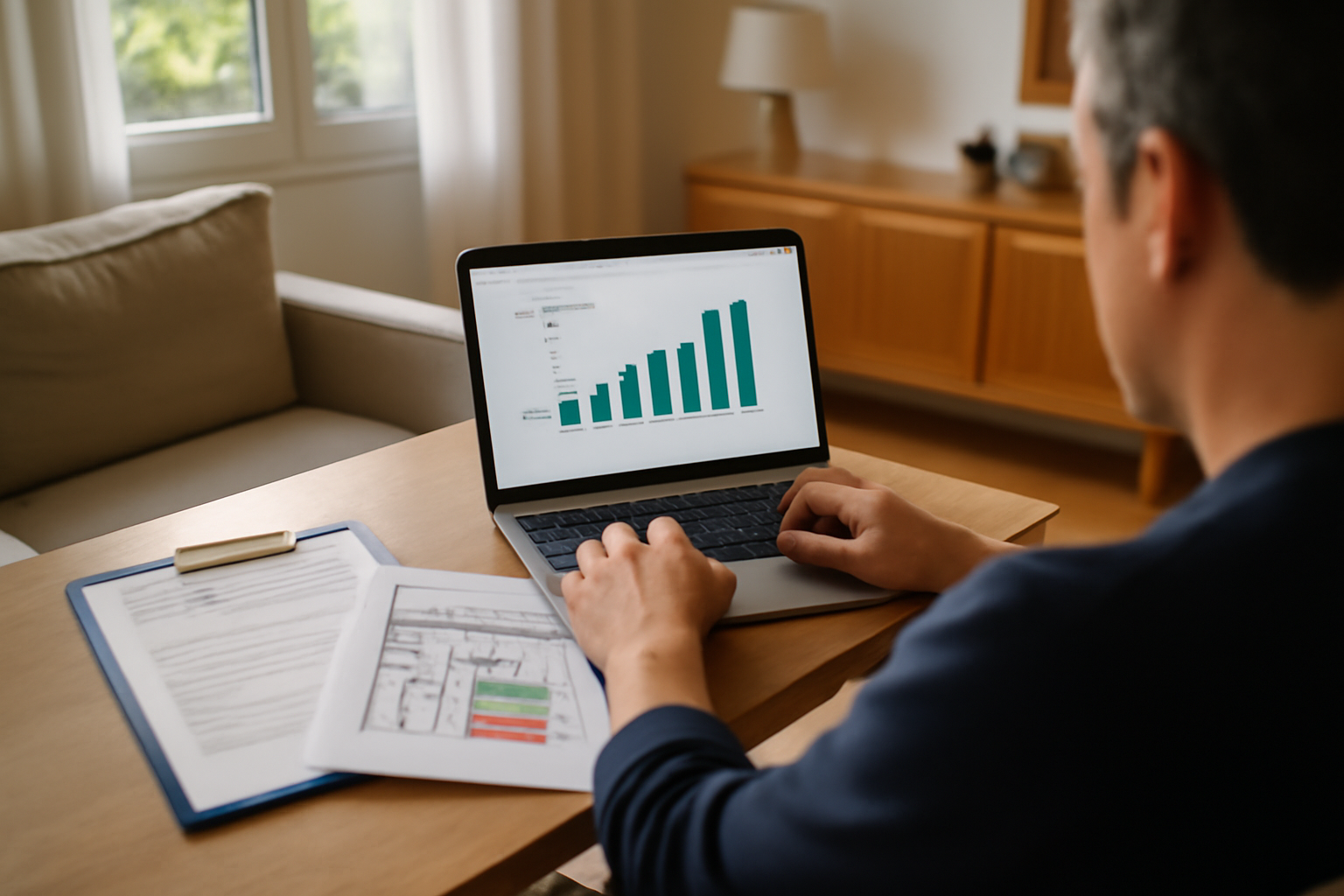 bricosuccess-immo.fr estimation immobiliere vérifier une estimation en ligne sur un ordinateur avec documents de travaux