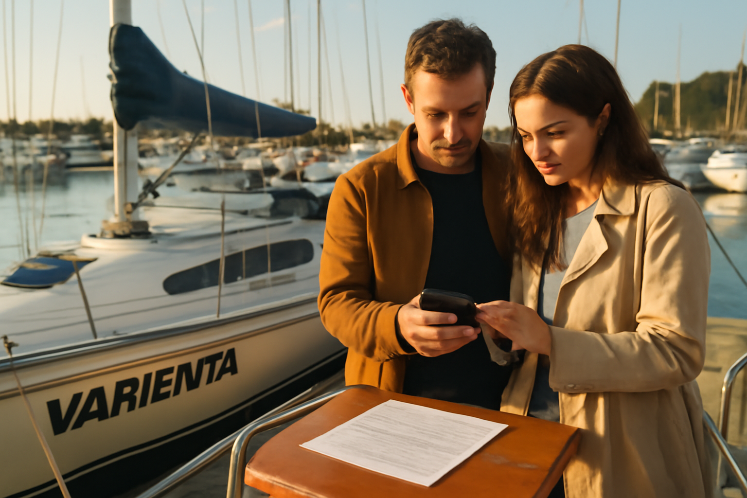 Annonce varienta en France : bateau d’occasion sur un quai, photos récentes et informations techniques