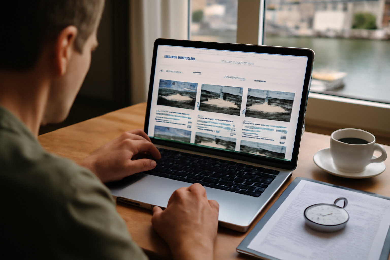 Filtrer des annonces varienta par motorisation et année sur un écran, documents techniques à côté